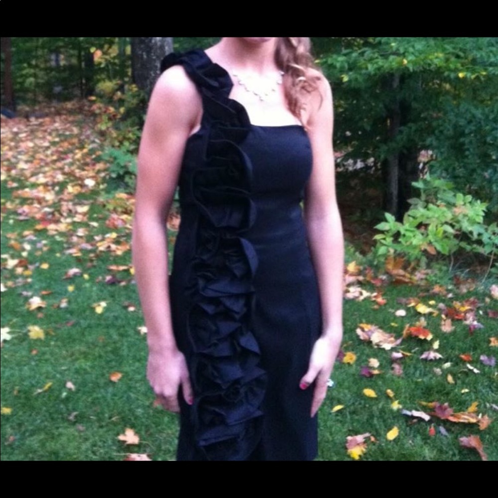 Black floral dress